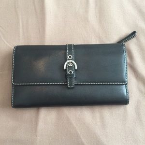 Authentic Coach Trifold Checkbook Wallet